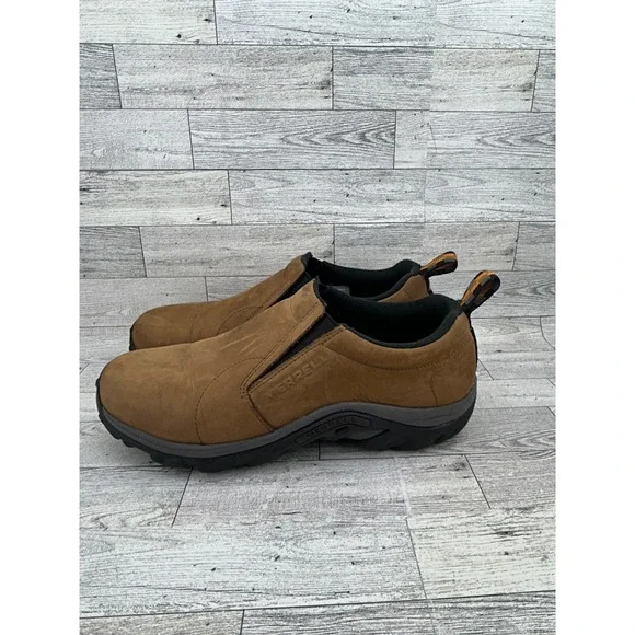 Merrell Jungle Moc Mens 9.5 Brown Suede Slip On Hiking Walking Shoes J60831 - Picture 5 of 14